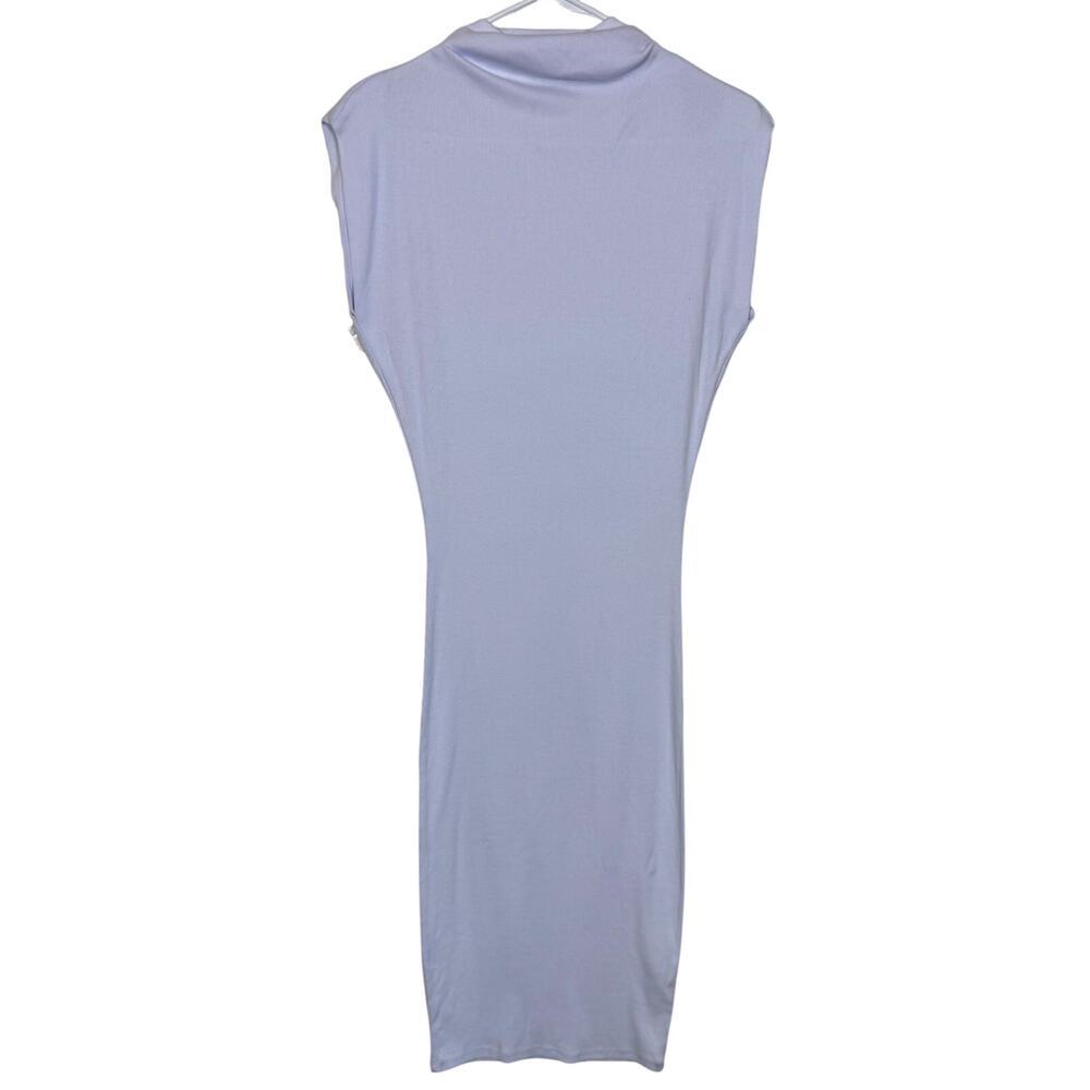 Michael Stars Iolanda White Midi Dress Sleeveless Ribbed Bodycon Minimalist SML - Picture 2 of 6
